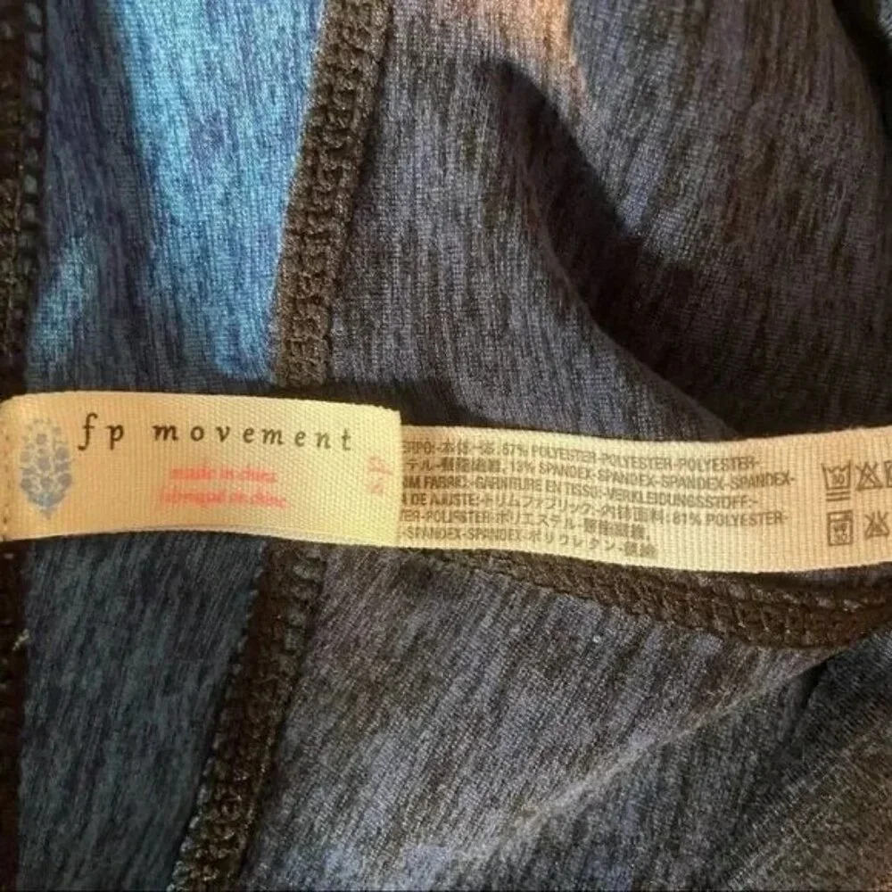 Free People Movement Dylan Blue Mesh High Waist Cropped Leggings - Picture 7 of 7